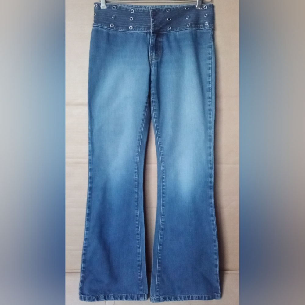 Women's Y2K Tommy Hilfiger High Rise Denim Jeans Flared Bootcut Size 3 Juniors